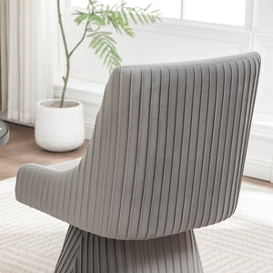SEYNAR Modern Velvet 360 Degree Swivel Armless Dining chair(Single/Set of 2/4/6)