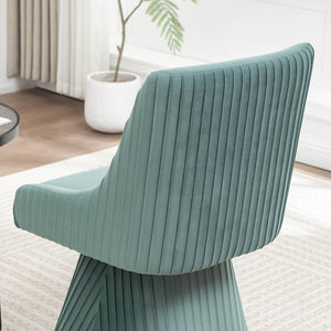 SEYNAR Modern Velvet 360 Degree Swivel Armless Dining chair(Single/Set of 2/4/6)