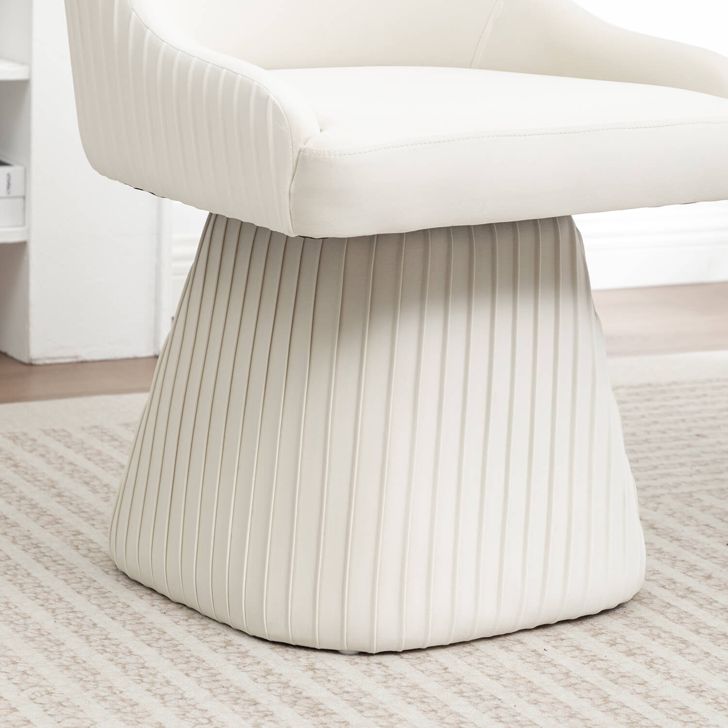 SEYNAR Modern Velvet 360 Degree Swivel Armless Dining chair(Single/Set of 2/4/6)