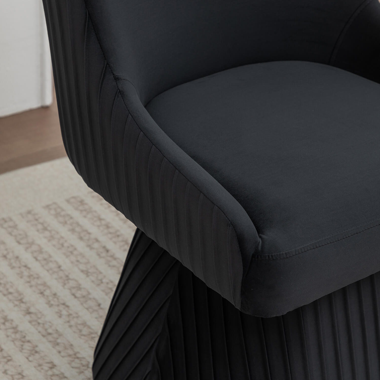 SEYNAR Modern Velvet 360 Degree Swivel Armless Dining chair(Single/Set of 2/4/6)