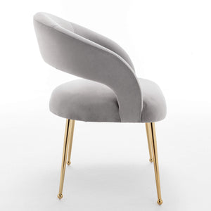 SEYNAR Mid Century Modern Velvet Upolstered Open-Back Dining Chair Set of 2/4/6