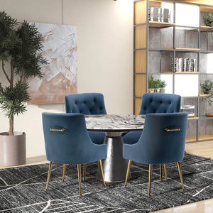 SEYNAR Modern Dining Chairs Set of 2/4/6, Upholstered Accent Chair Tufted Back Armless Chair with Back Pull
