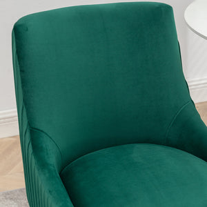 SEYNAR Modern Glam Boucle Pleated Velvet Dining Chair or Vanity Chair Set of 2/4/6