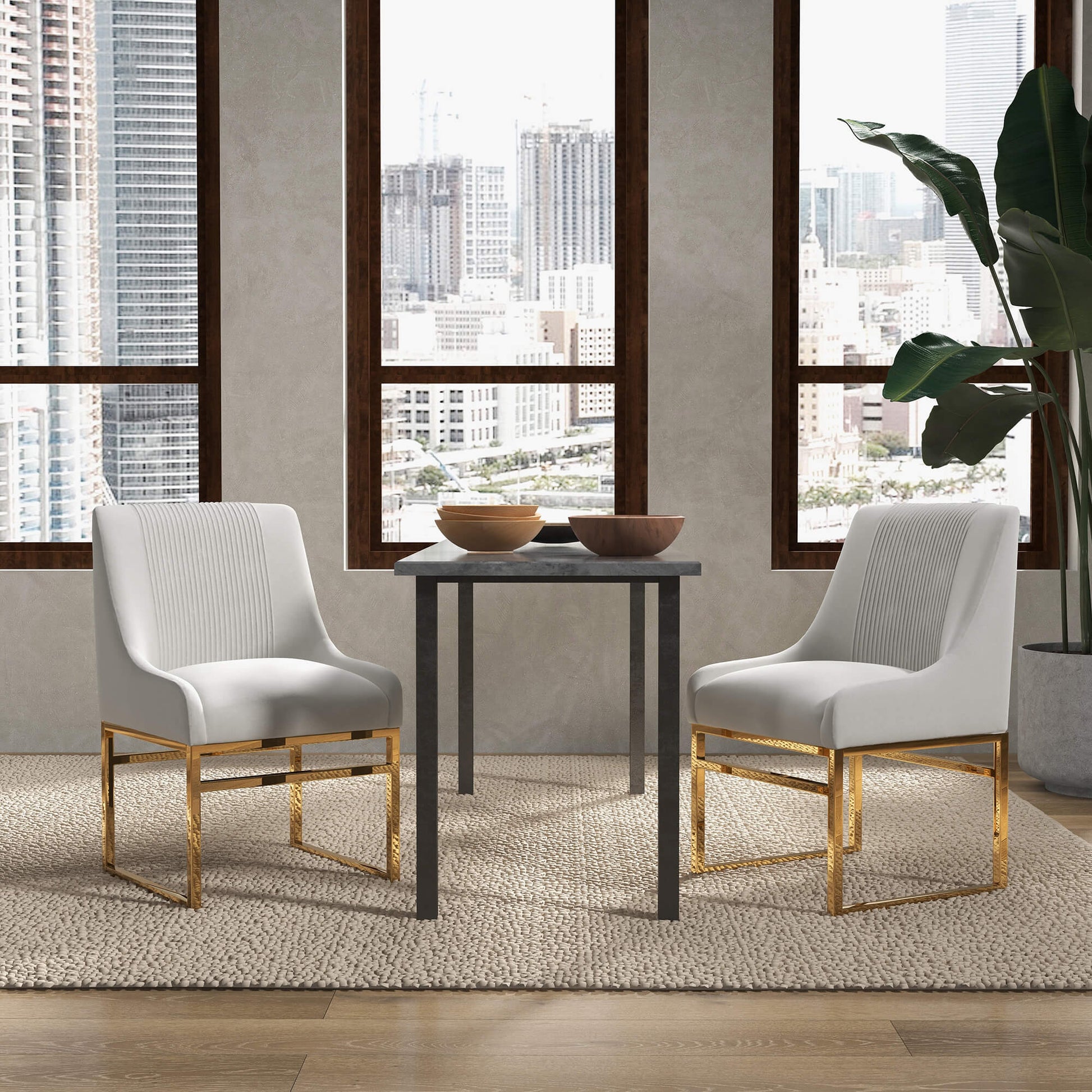 SEYNAR Contempoary Velvet Dining Chair with Metal Frame Legs, set of 2/4/6/8