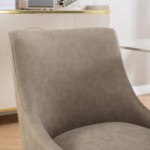 SEYNAR Modern Glam PU Leather Dining Chair or Vanity Chair Set of 2/4/6 with Rear Handle