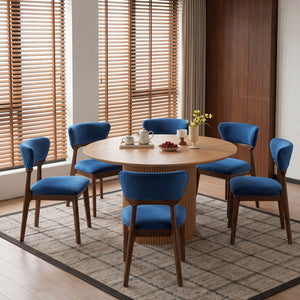SEYNAR Modern Velvet Dining Chairs with Solid Wood Legs Set of 2/4/6