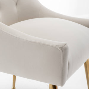 SEYNAR Modern Dining Chairs Set of 2/4/6, Upholstered Accent Chair Tufted Back Armless Chair with Back Pull