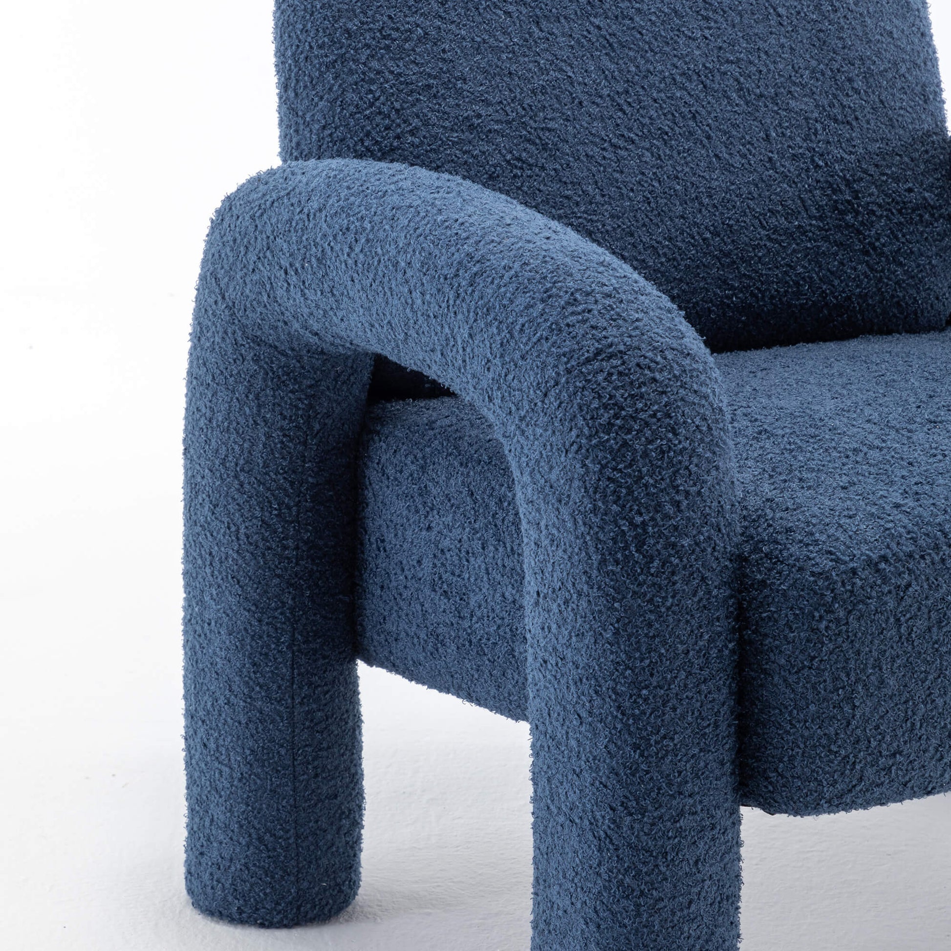 SEYNAR Modern Teddy Fabric Accent Chair with Sleek Legs (Single/Set of 2)