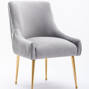 SEYNAR Modern Glam Boucle Pleated Velvet Dining Chair or Vanity Chair Set of 2/4/6