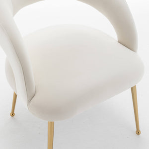 SEYNAR Mid Century Modern Velvet Upolstered Open-Back Dining Chair Set of 2/4/6