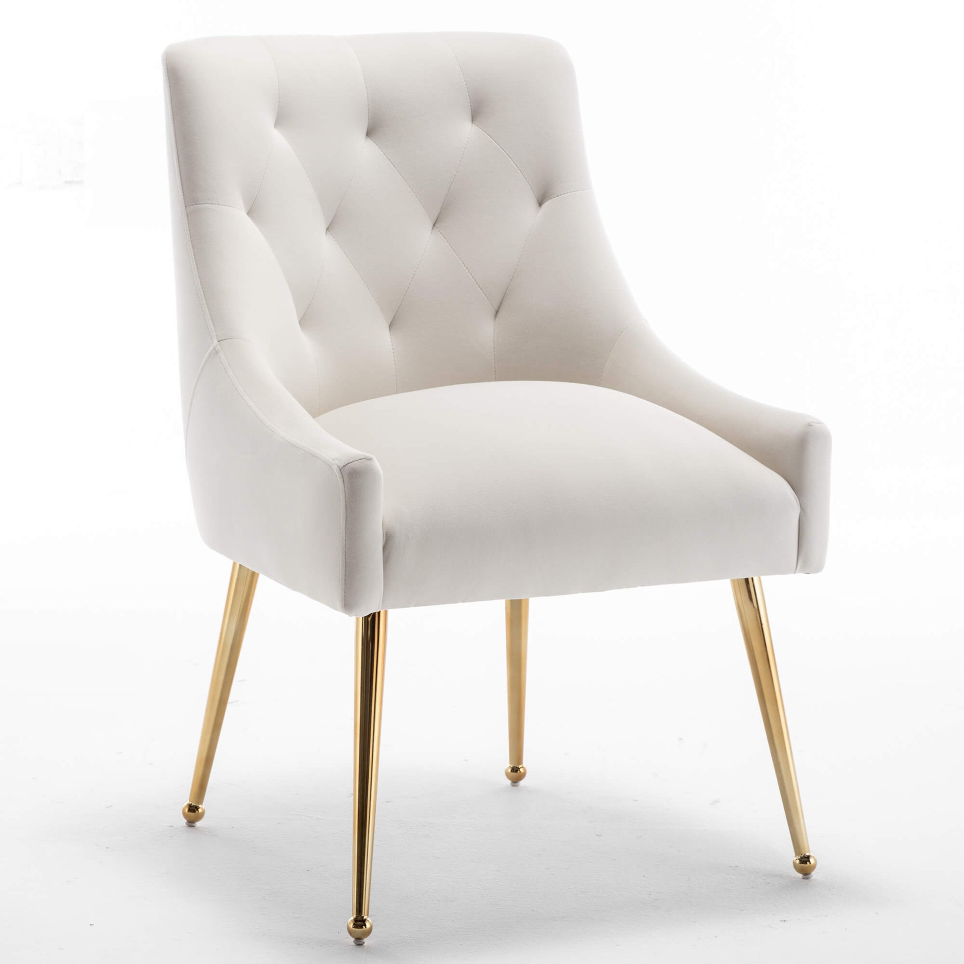 SEYNAR Modern Dining Chairs Set of 2/4/6, Upholstered Accent Chair Tufted Back Armless Chair with Back Pull