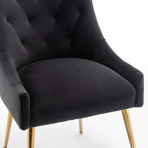 SEYNAR Modern Dining Chairs Set of 2/4/6, Upholstered Accent Chair Tufted Back Armless Chair with Back Pull