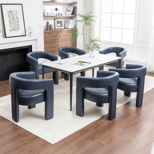 SEYNAR Modern Glam PU Leather Upholstered Dining Chair
