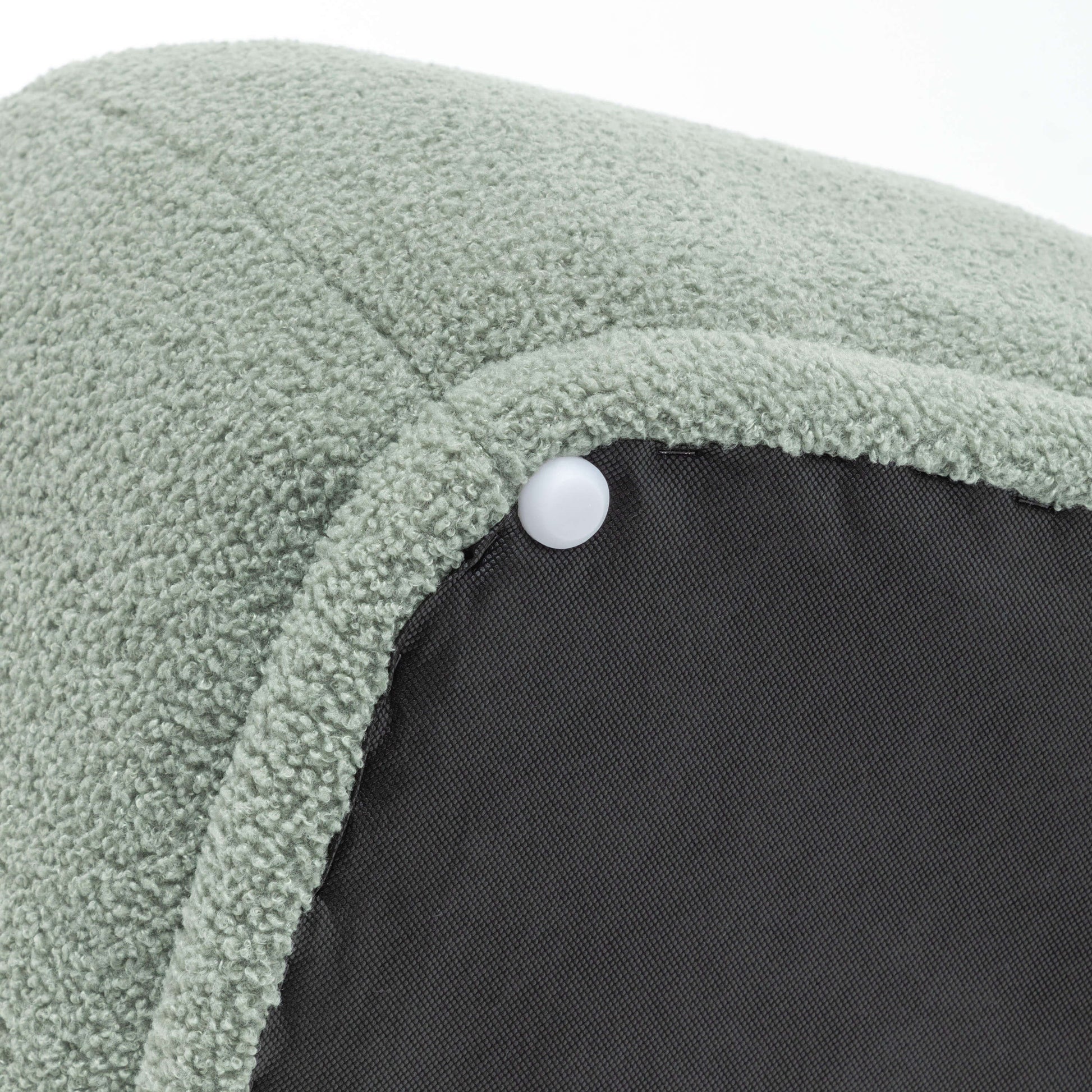 SEYNAR Modern 43'' Teddy Fabric Ottoman Bench