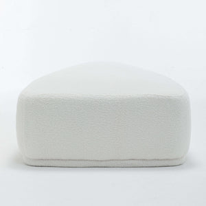 SEYNAR Modern 43'' Teddy Fabric Ottoman Bench