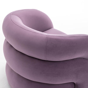 SEYNAR Modern Glam Velvet 360 Degree Swivel Accent Armchair with Tufted Back