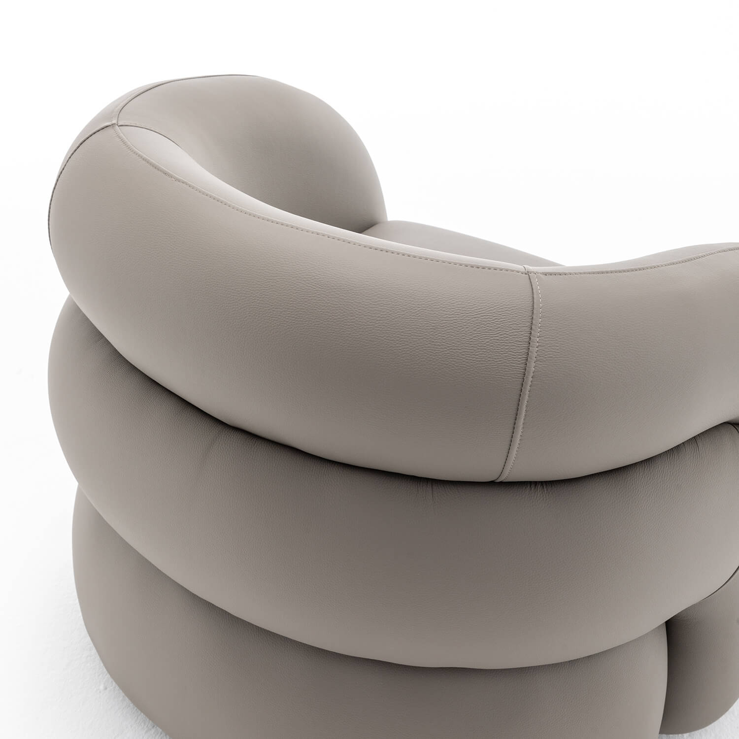 SEYNAR Modern Glam PU Leather 360 Degree Swivel Accent Armchair with Metal Base