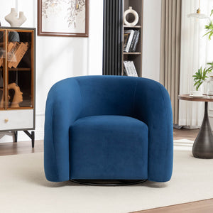 SEYNAR Modern Glam Velvet 360 Degree Swivel Accent Armchair with Tufted Back