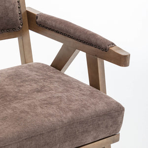 SEYNAR Rustic Mid-Century Chenille Accent Chair with Nailhead Trim and Wood Frame(Single/Set of 2)