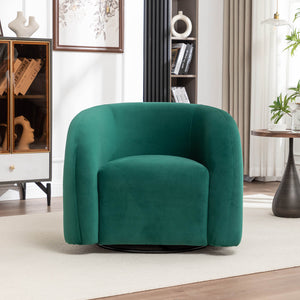 SEYNAR Modern Glam Velvet 360 Degree Swivel Accent Armchair with Tufted Back