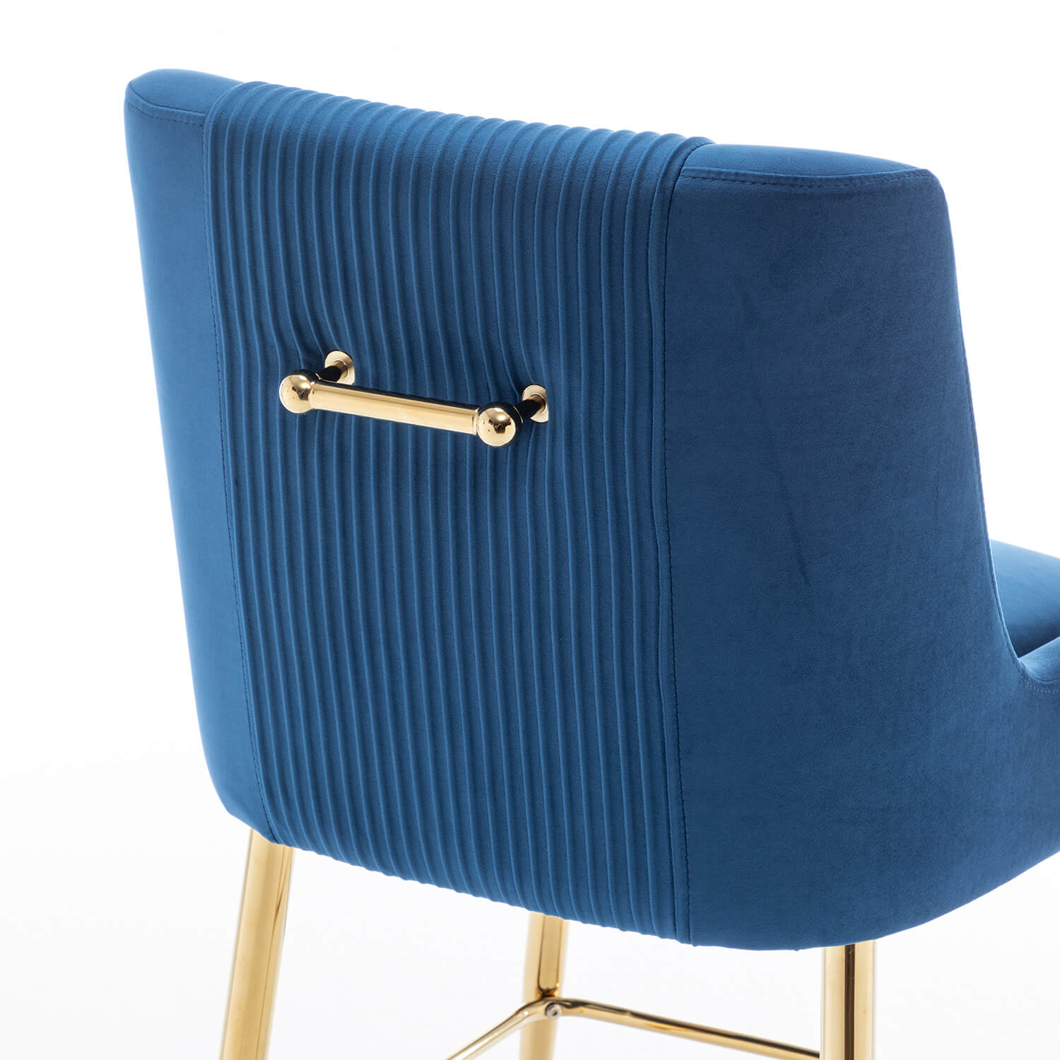 SEYNAR Modern Velvet 39'' H Metal Leg Counter or Bar Stools Set of 2/4