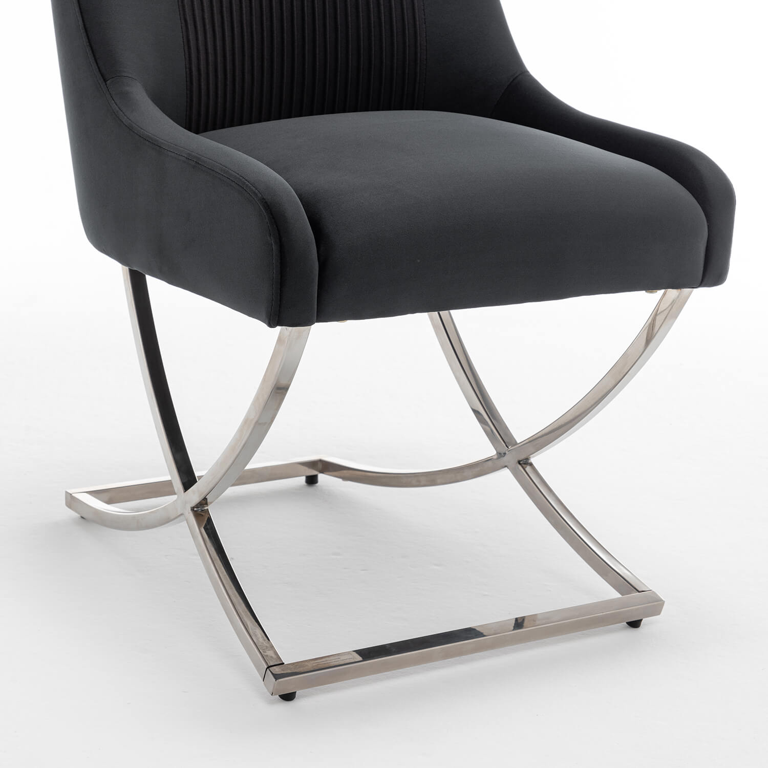 SEYNAR Contempoary Velvet Dining Chair Set of 2/4/6 with Metal Frame Legs and Back Pull