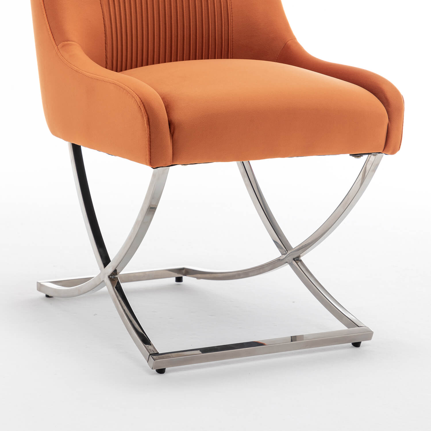 SEYNAR Contempoary Velvet Dining Chair Set of 2/4/6 with Metal Frame Legs and Back Pull