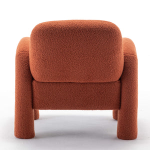 SEYNAR Modern Teddy Fabric Accent Chair with Sleek Legs (Single/Set of 2)