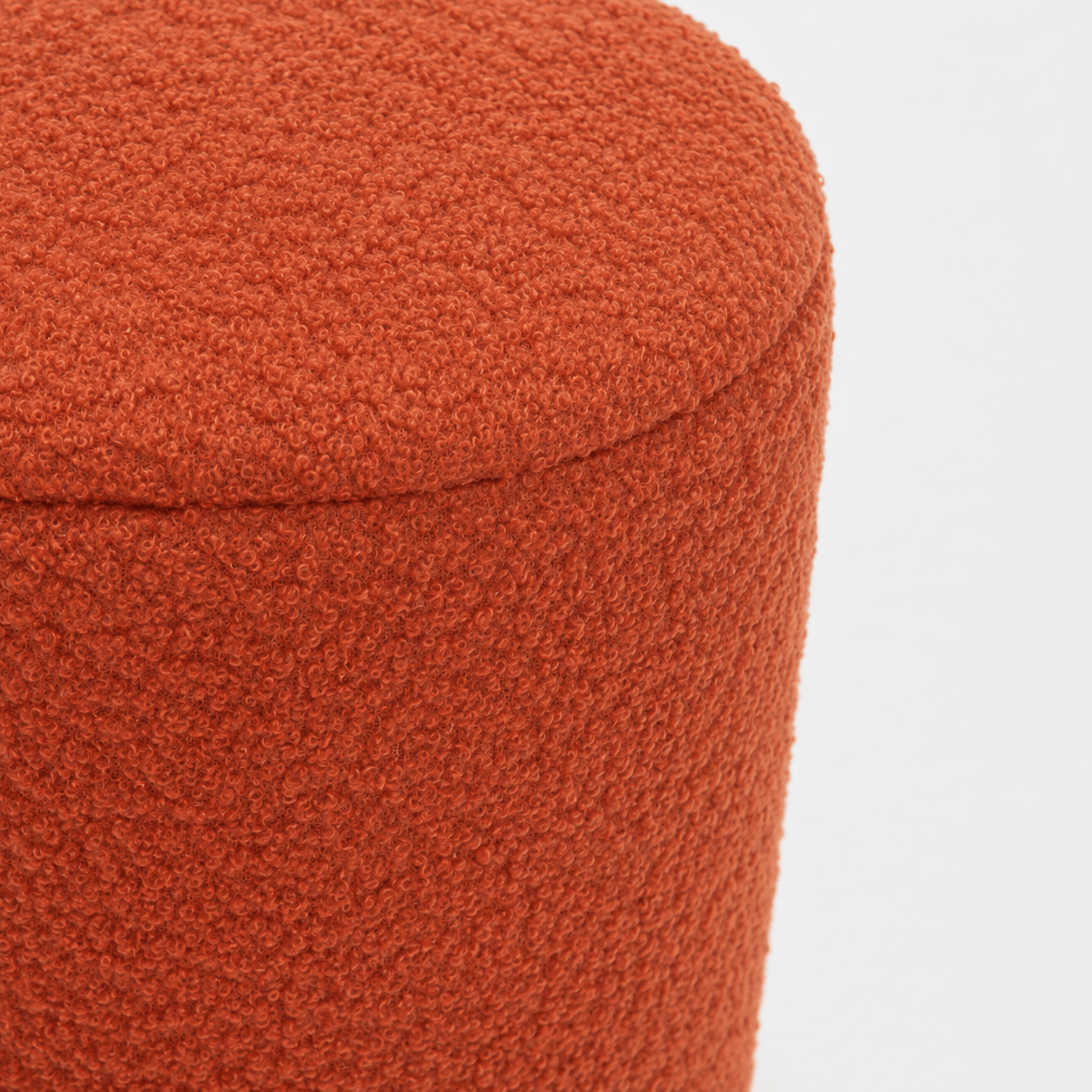 SEYNAR Modern Teddy Fabric Ottoman, Clover Footstool Footrest for Living Room