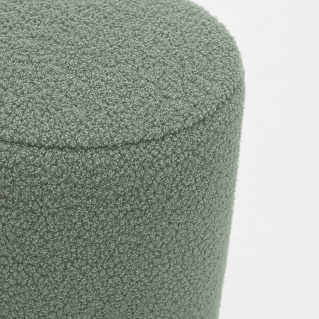 SEYNAR Modern Teddy Fabric Ottoman, Clover Footstool Footrest for Living Room