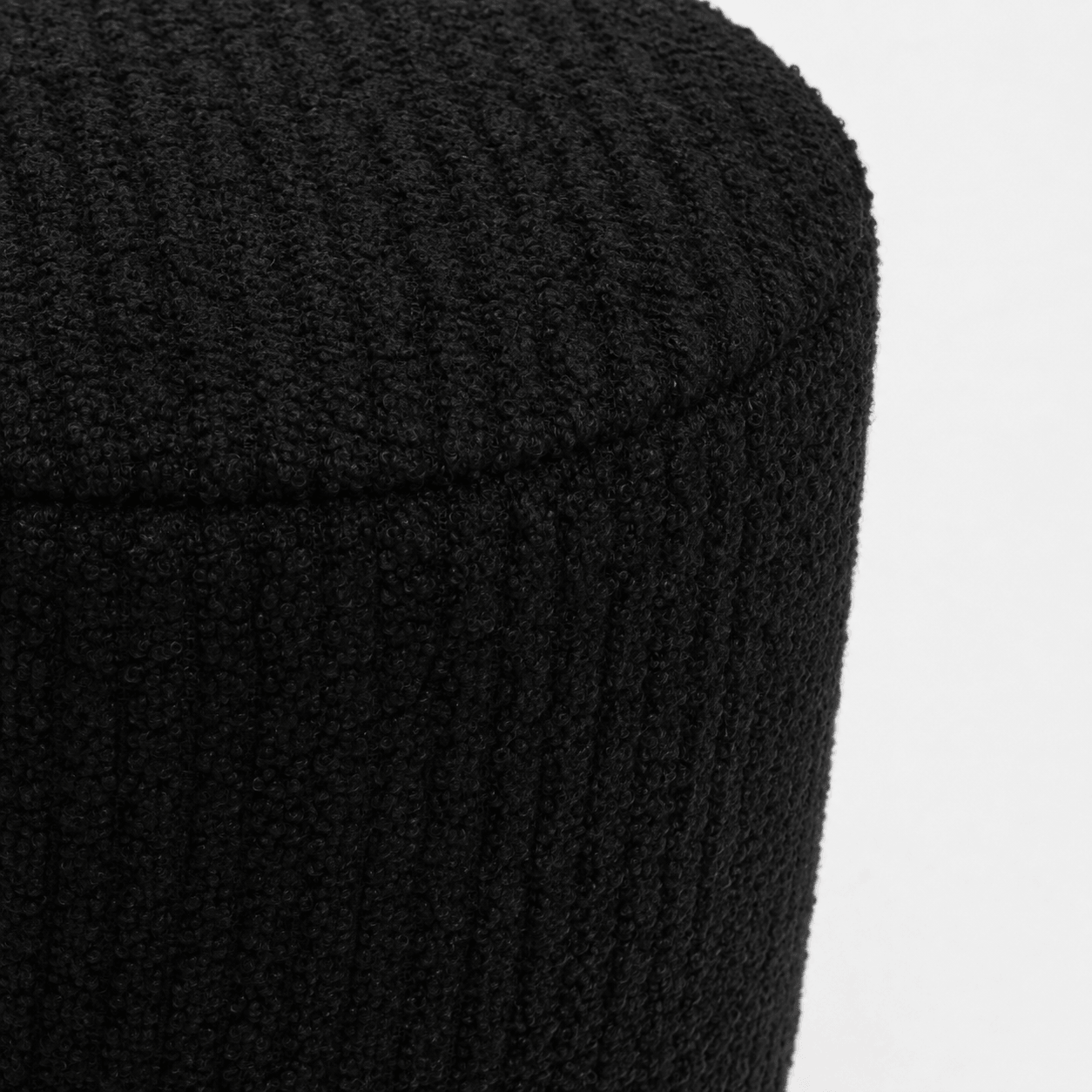 SEYNAR Modern Teddy Fabric Ottoman, Clover Footstool Footrest for Living Room
