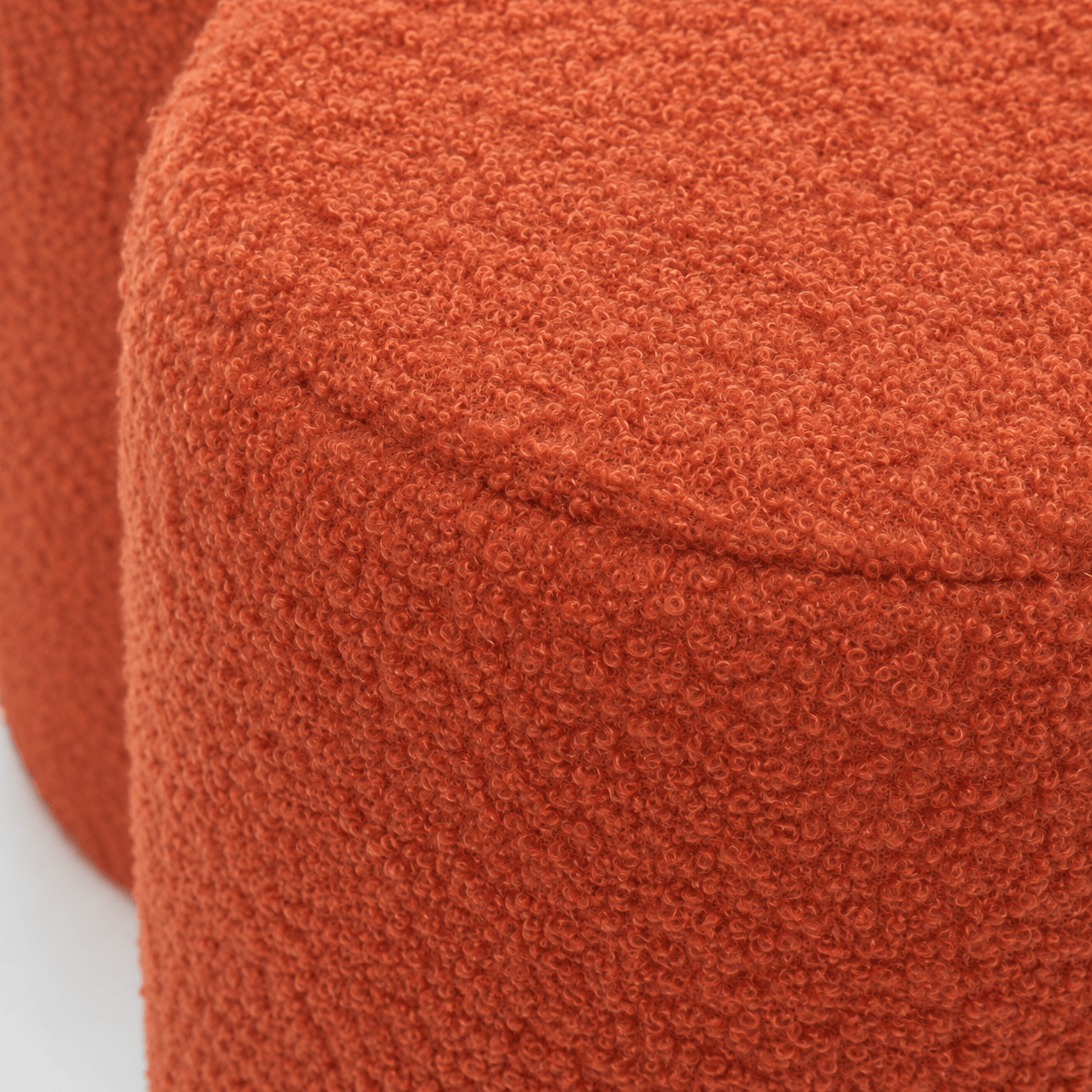 SEYNAR Modern Teddy Fabric Ottoman, Clover Footstool Footrest for Living Room