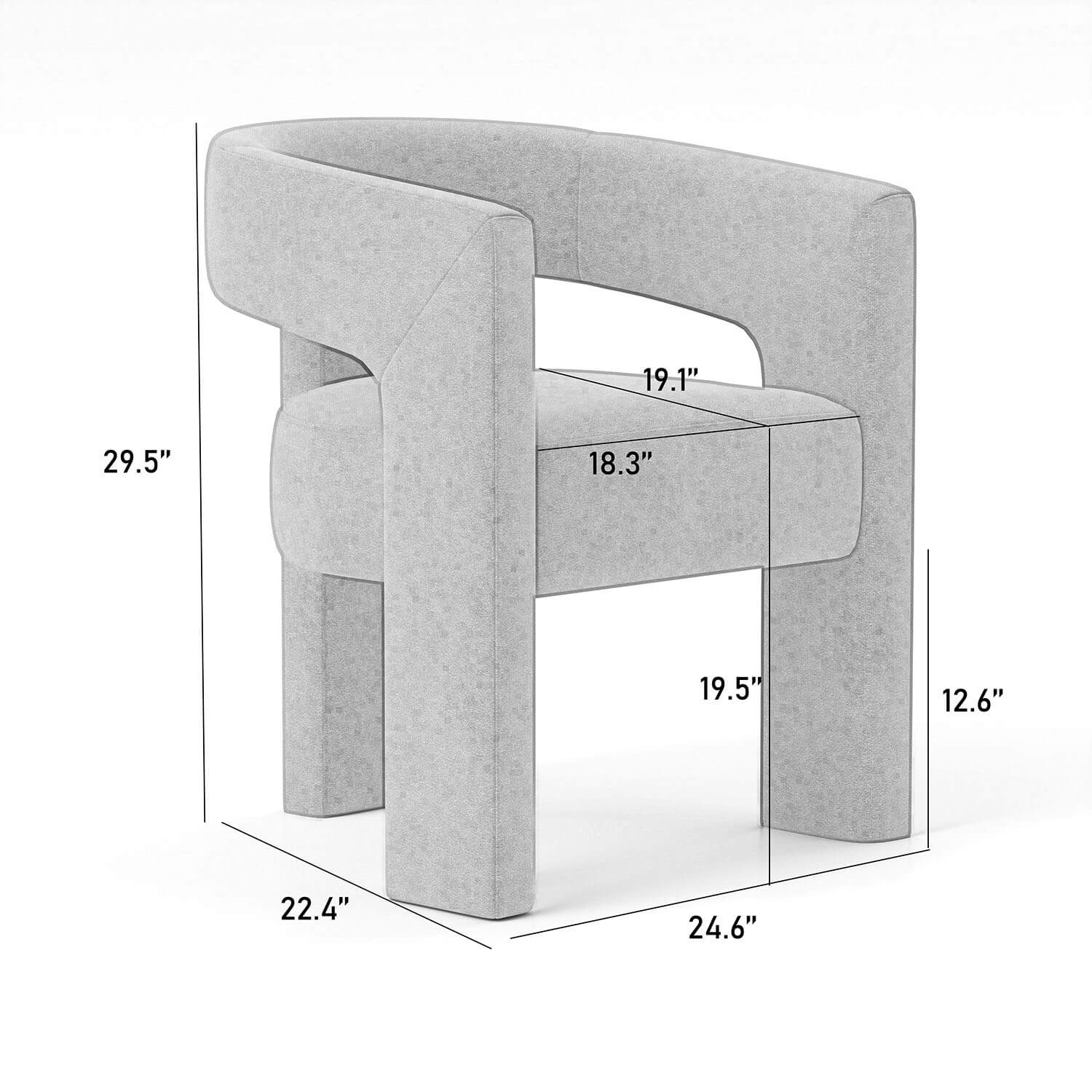SEYNAR Modern Glam PU Leather Upholstered Dining Chair