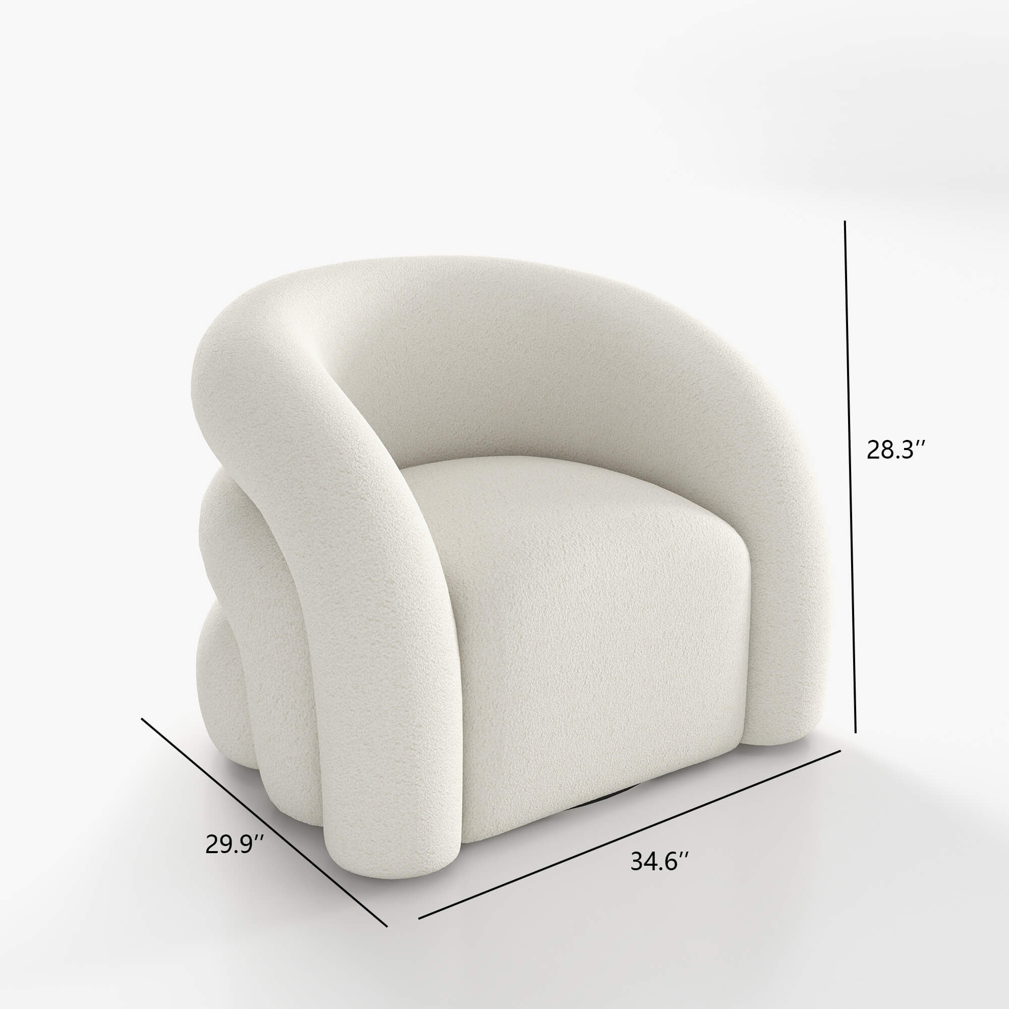 SEYNAR Modern Glam Velvet Accent Armchair with Tufted Back