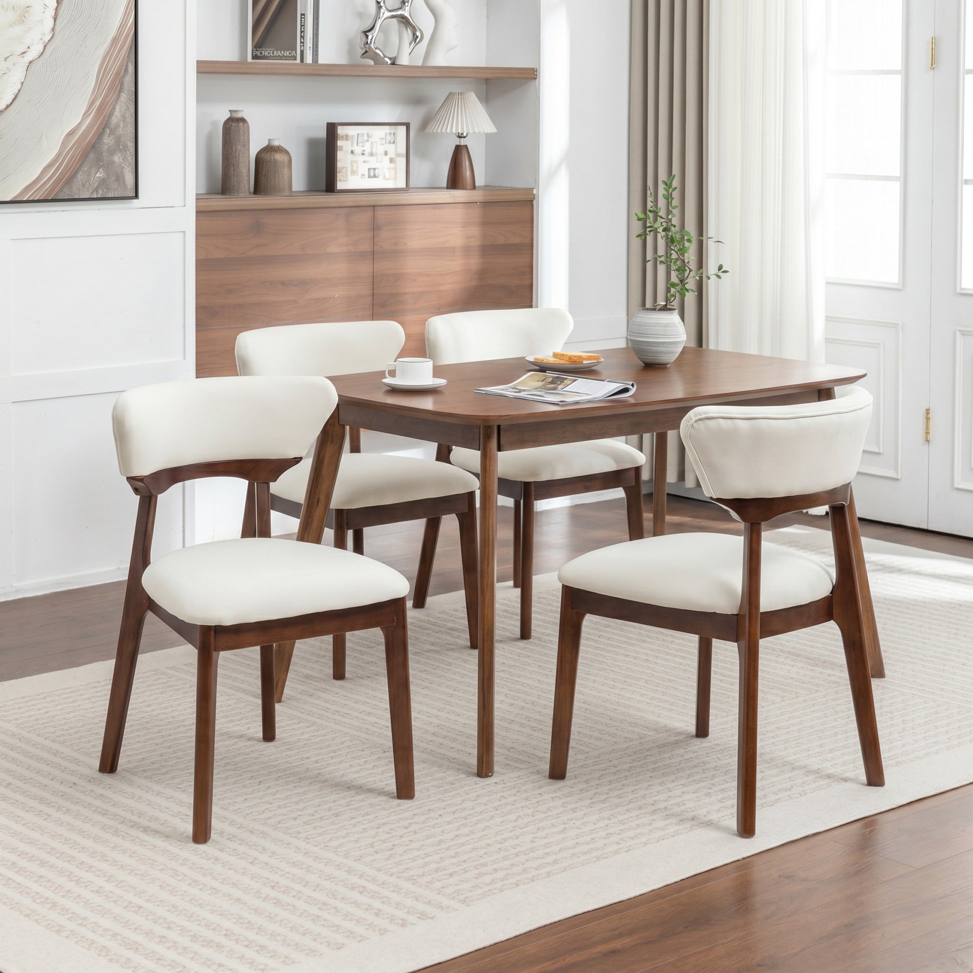 SEYNAR Modern Velvet Dining Chairs with Solid Wood Legs Set of 2/4/6