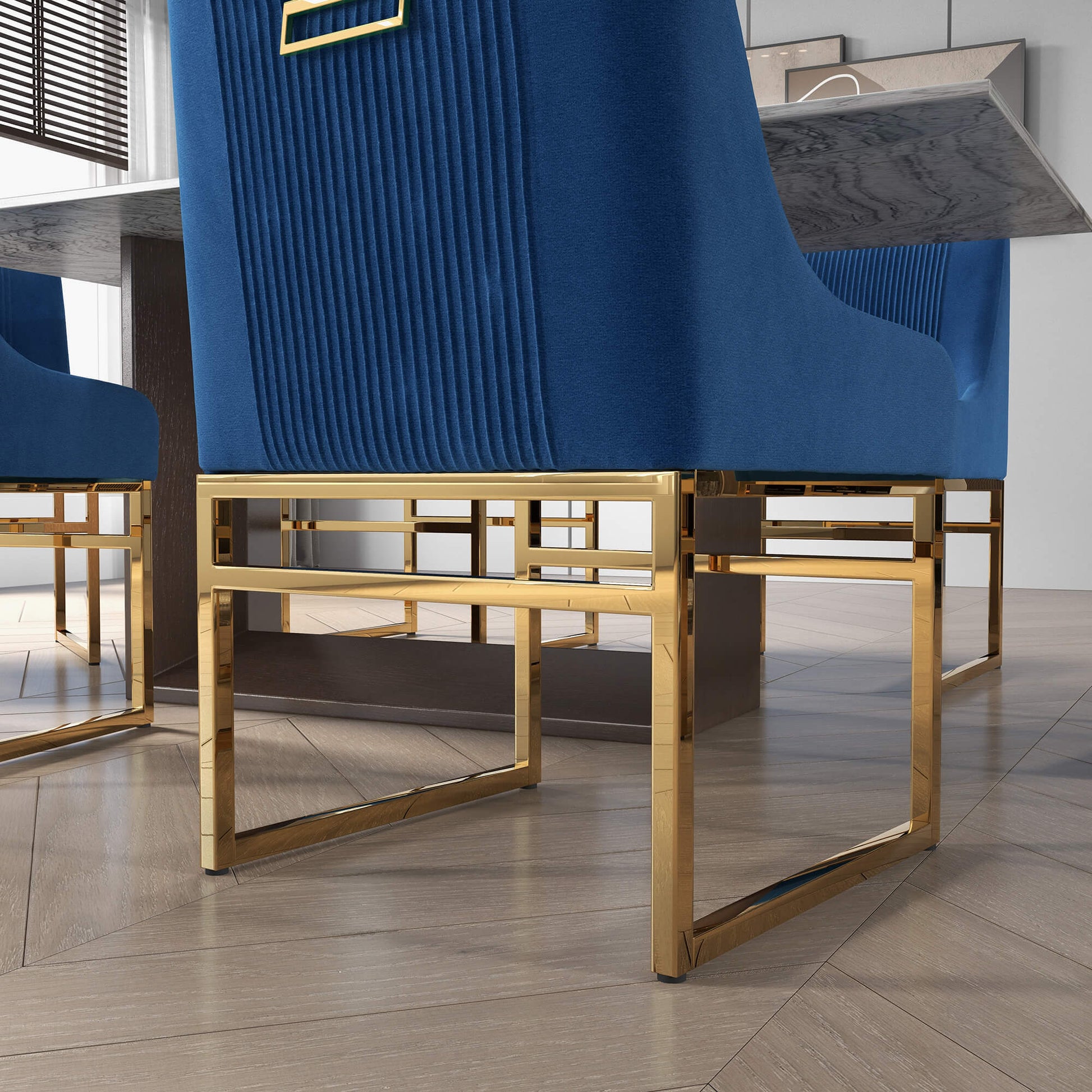 SEYNAR Contempoary Velvet Dining Chair with Metal Frame Legs, set of 2/4/6/8