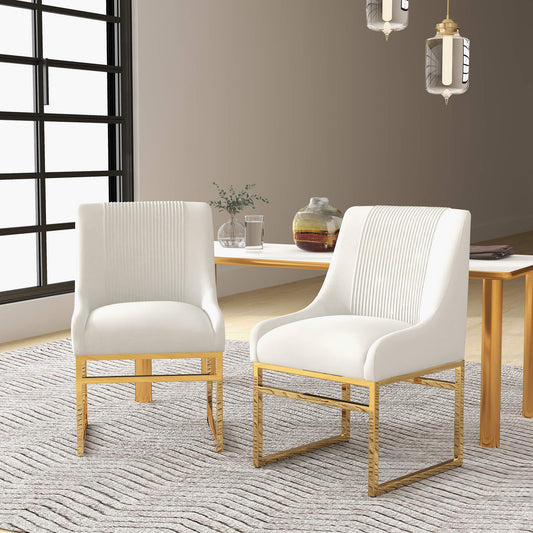 SEYNAR Contempoary Velvet Dining Chair with Metal Frame Legs, set of 2/4/6/8