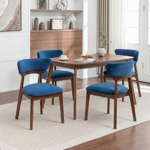 SEYNAR Modern Velvet Dining Chairs with Solid Wood Legs Set of 2/4/6