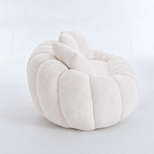 SEYNAR 75" Modern Loveseat Sofa with 3 Pillows, Cozy Faux Fur Double Couch for Living Room