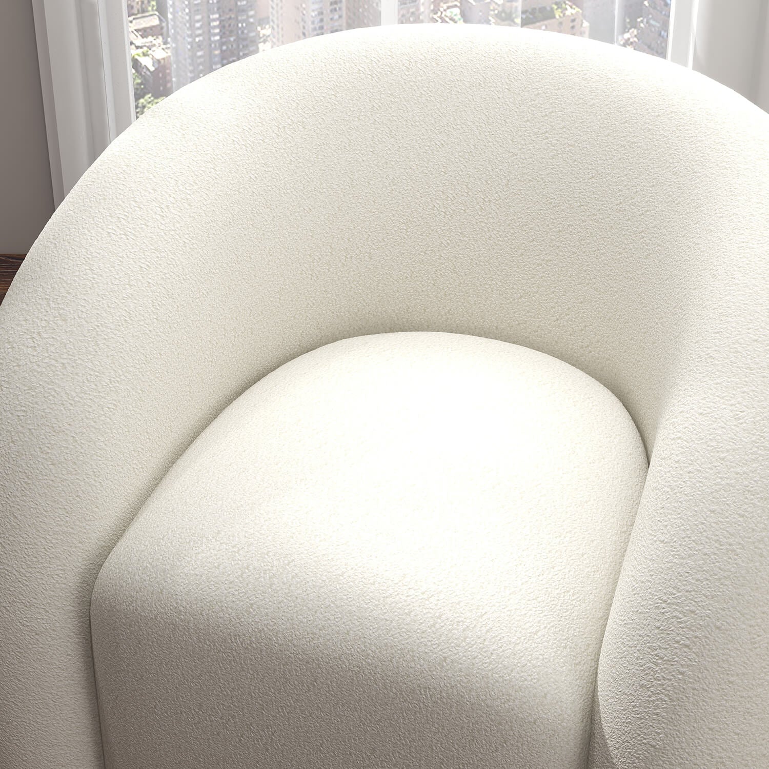 SEYNAR Modern Glam Velvet Accent Armchair with Tufted Back