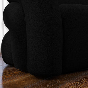 SEYNAR Modern Glam Velvet Accent Armchair with Tufted Back