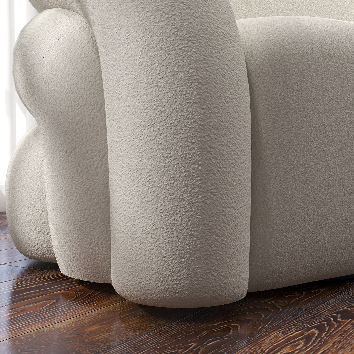 SEYNAR Modern Glam Velvet Accent Armchair with Tufted Back