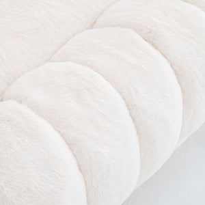 SEYNAR 75" Modern Loveseat Sofa with 3 Pillows, Cozy Faux Fur Double Couch for Living Room