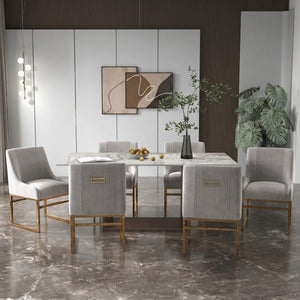 SEYNAR Contempoary Velvet Dining Chair with Metal Frame Legs, set of 2/4/6/8