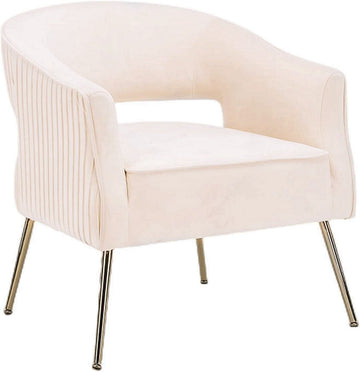 SEYNAR Modern Tufted Velvet Accent Chair with Wingback and Metal Gold Legs for Living Room or Bedroom